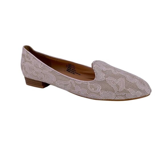 Anthropologie Kimchi Blue Ivory Lace Flats Size 8 Loafers - Picture 1 of 7